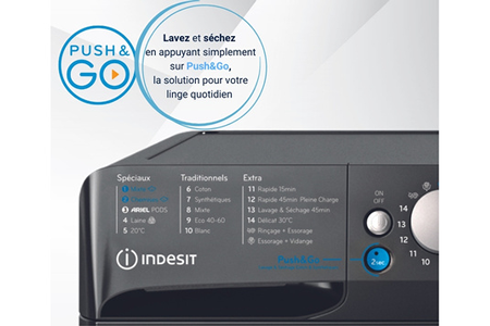 Lave-linge séchant Indesit BDE86435BKVFR