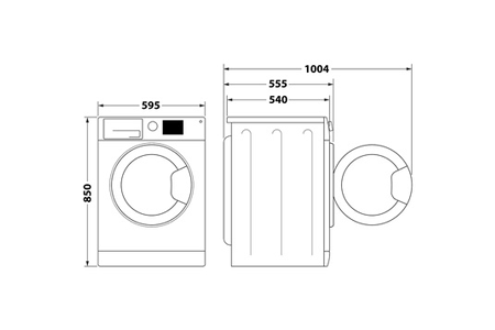 Lave-linge séchant Indesit BDE86435BKVFR